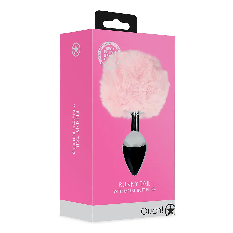 Plug Anal com Cauda de Coelho Rosa Ouch! 2