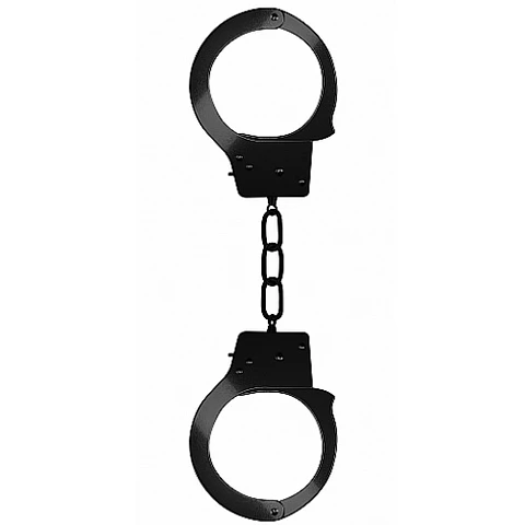 Algemas em Metal Beginner's Handcuffs Pretas Ouch!