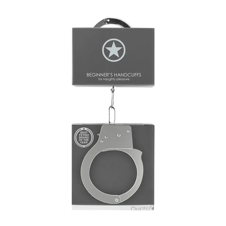 Algemas em Metal Beginner's Handcuffs Prateadas Ouch! 2