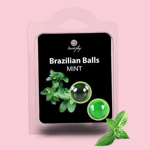 Bolas Lubrificantes Beijáveis Brazilian Balls Sabor a Menta 2 X 4gr Secret Play