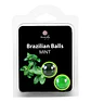 Bolas Lubrificantes Beijáveis Brazilian Balls Sabor a Menta 2 X 4gr Secret Play - Thumbnail 4