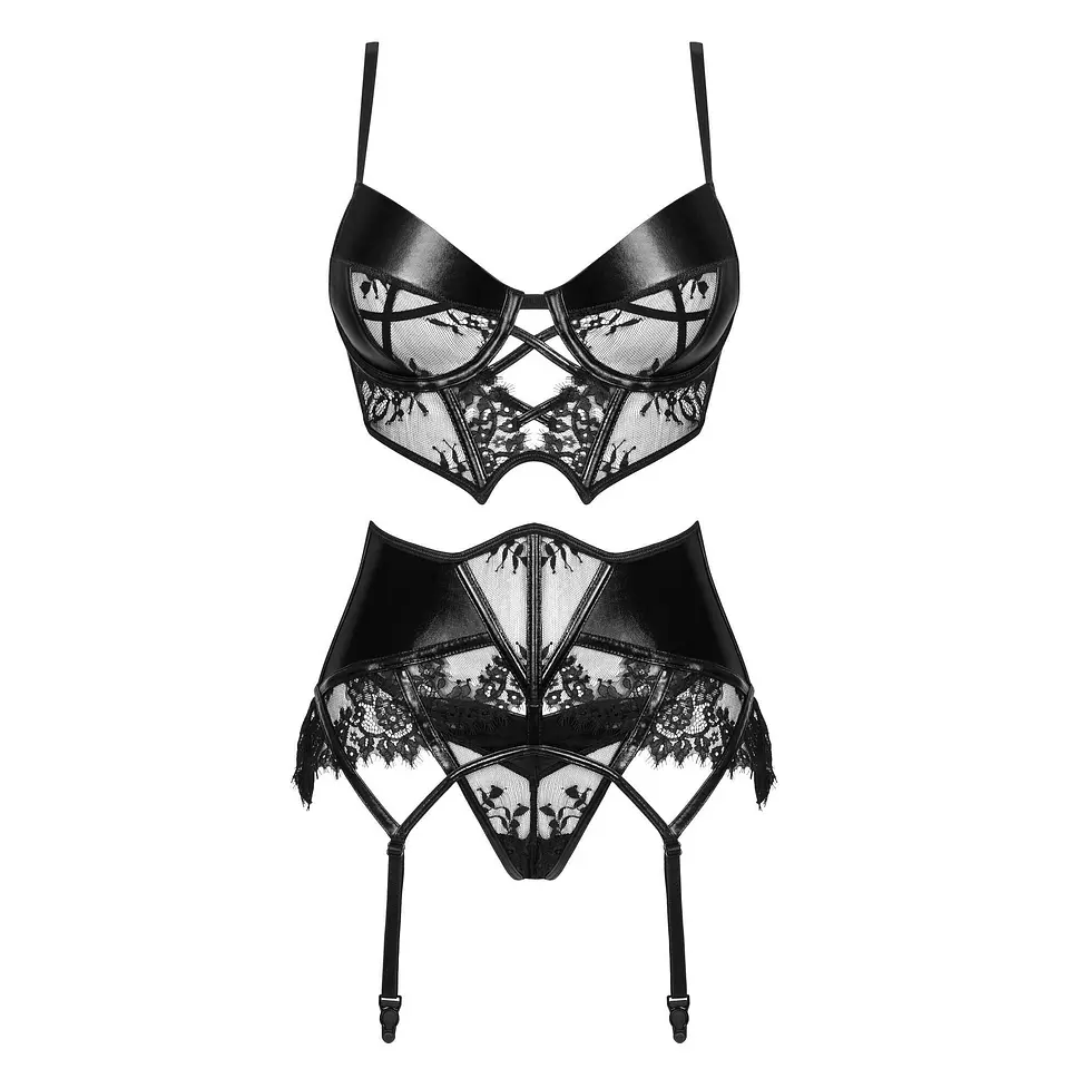 Conjunto de 3 Peças Leonela Preto Beauty Night Fashion 3