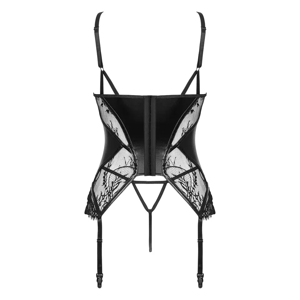 Corpete e Tanga Leonela Preto Beauty Night Fashion 4