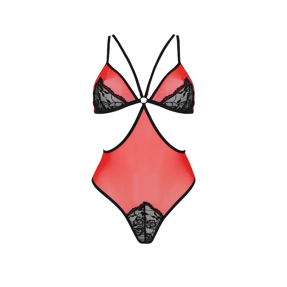 Body Peonia Vermelho Erotic Line Passion 3