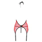Corpete e Tanga Peonia Vermelho Erotic Line Passion - Thumbnail 4