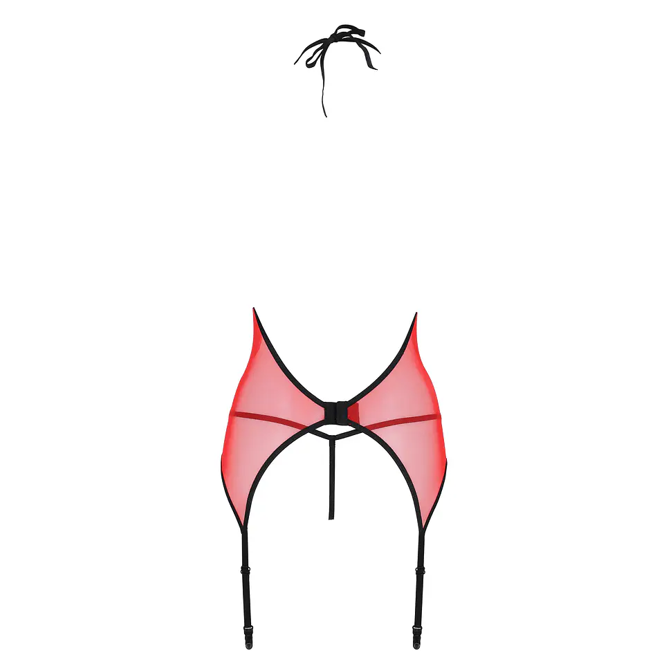 Corpete e Tanga Peonia Vermelho Erotic Line Passion 4
