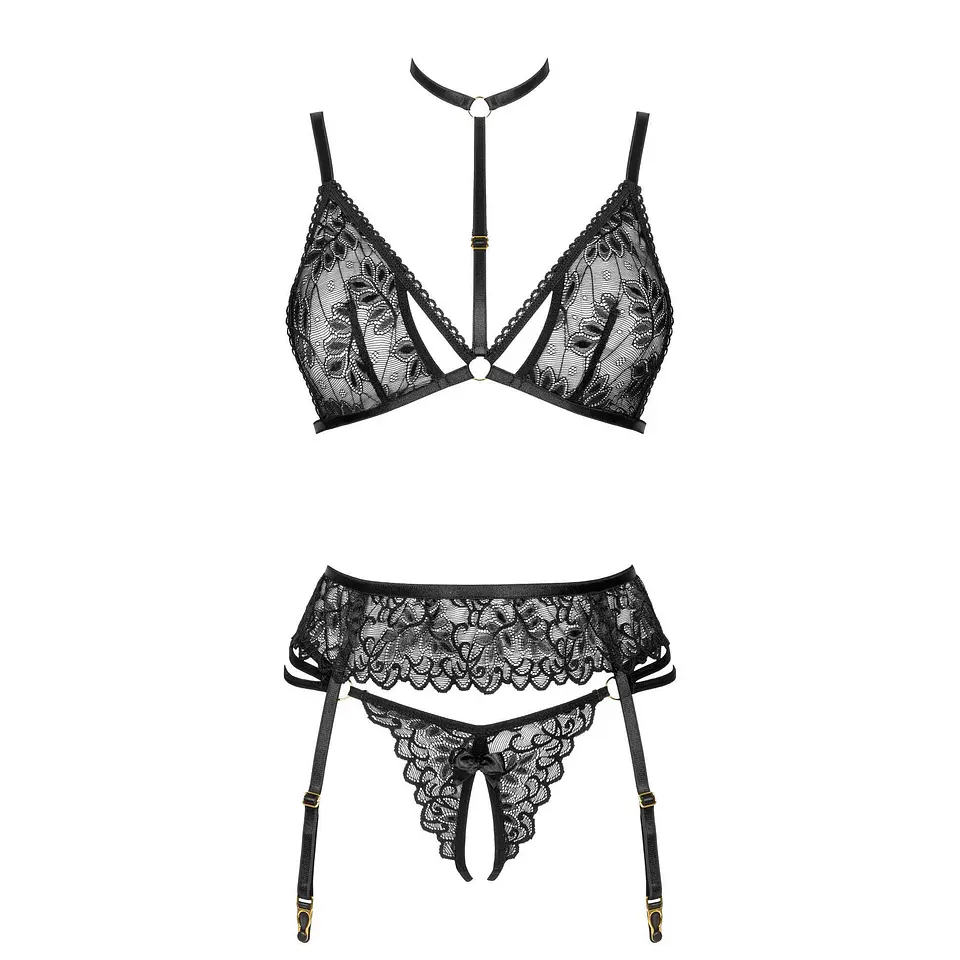Conjunto de 3 Peças Noemi Preto Beauty Night Fashion 4