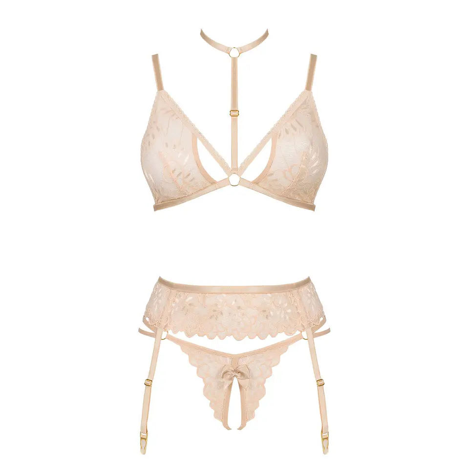Conjunto de 3 Peças Noemi Nude Beauty Night Fashion 4