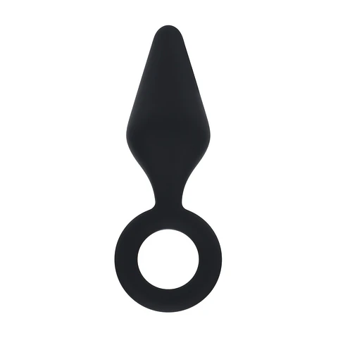 Plug Anal de Silicone M Preto Levelz