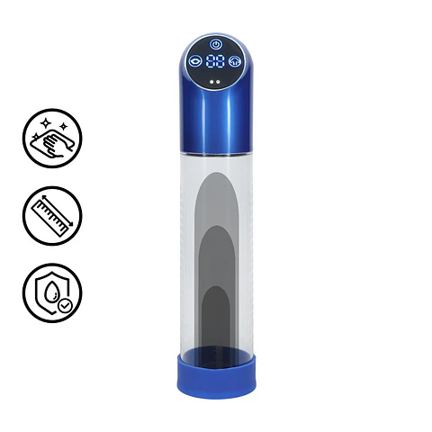 Bomba Automática para Pénis Metal Blue Pumped