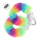 Algemas com Pelúcia Heavy-Duty Fluffy Multicolor 1 Ouch! - Thumbnail 1