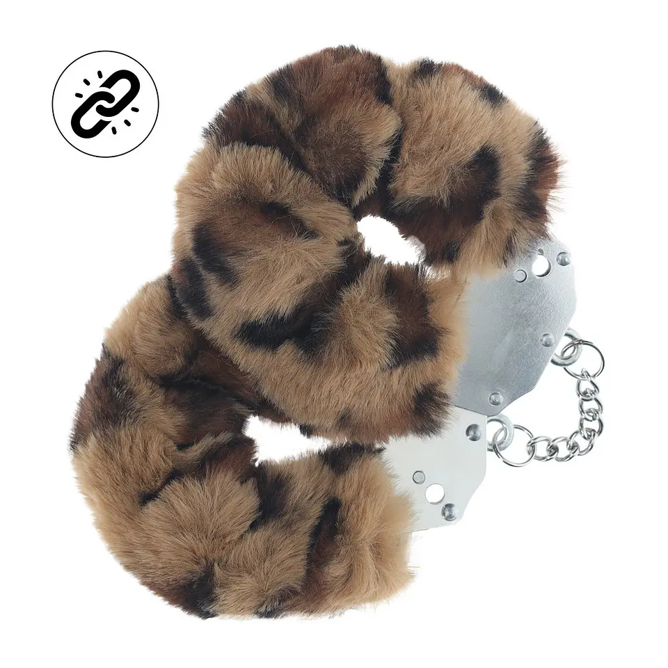 Algemas com Pelúcia Heavy-Duty Fluffy Leopard Ouch! 1