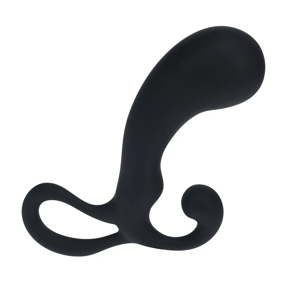 Estimulador de Próstata em Silicone com Bolbo e Alça S Preto Levelz 1