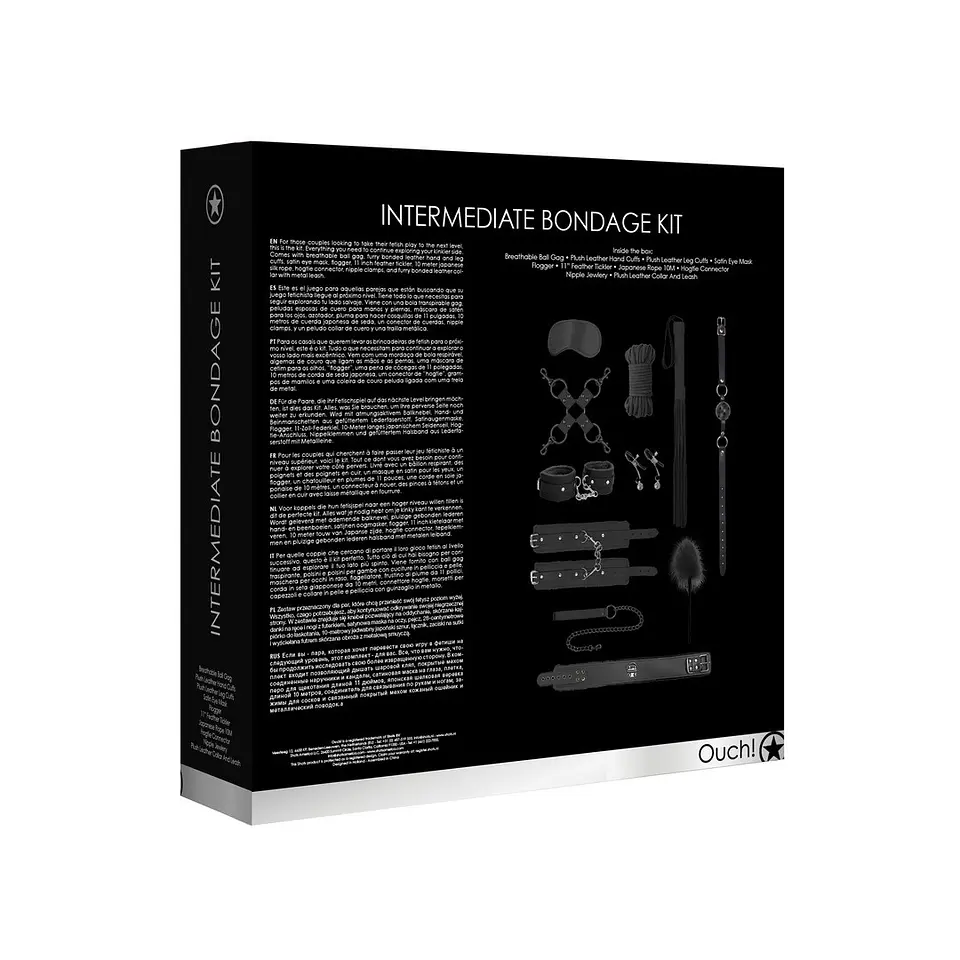 Kit Bondage Intermediate Bondage Kit Preto Ouch! 3