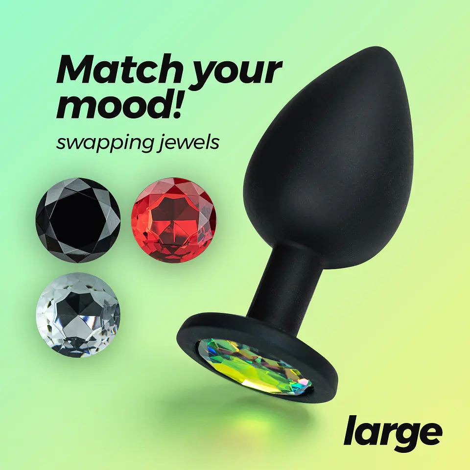 Camileo Plug Anal Grande com 4 Joias Intercambiáveis Crushious 1