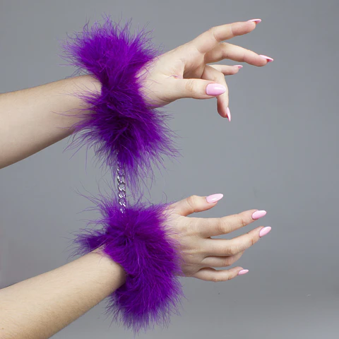 Algemas com Plumas Marabu Roxas Secret Play