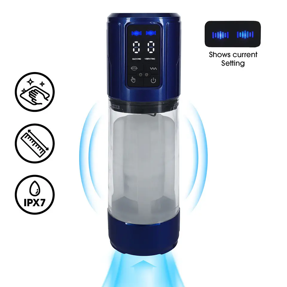 Bomba Masturbadora para o Pénis Ultralif Metallic Blue Pumped 1