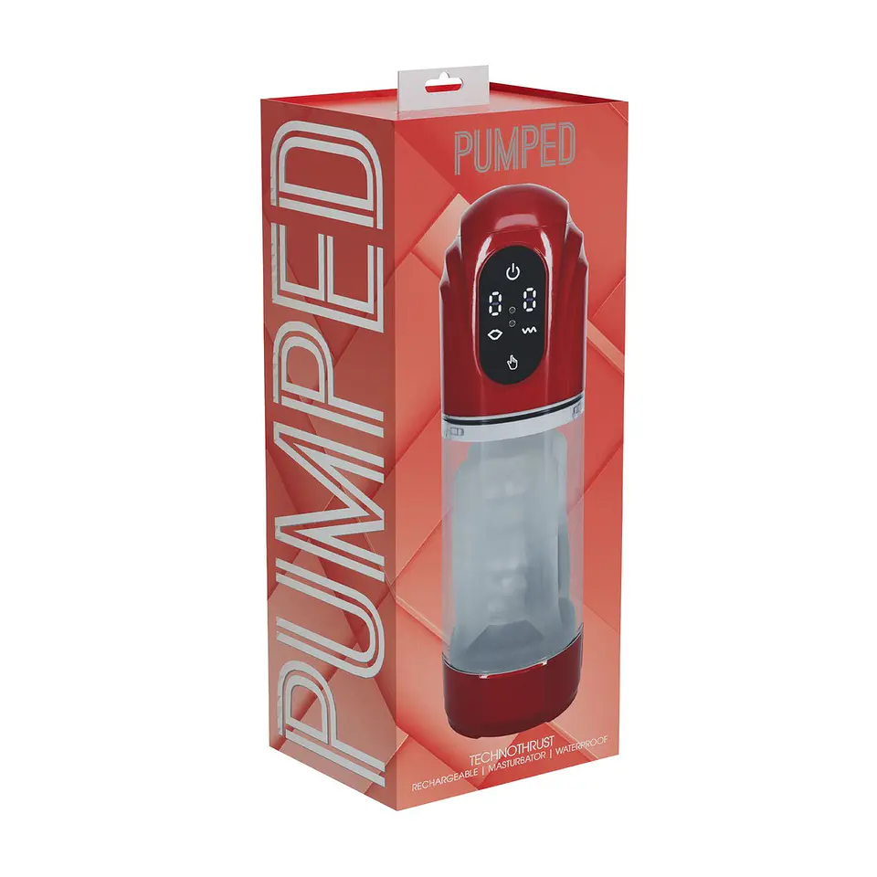 Bomba Masturbadora Automática Technothrust Metallic Red Pumped 2