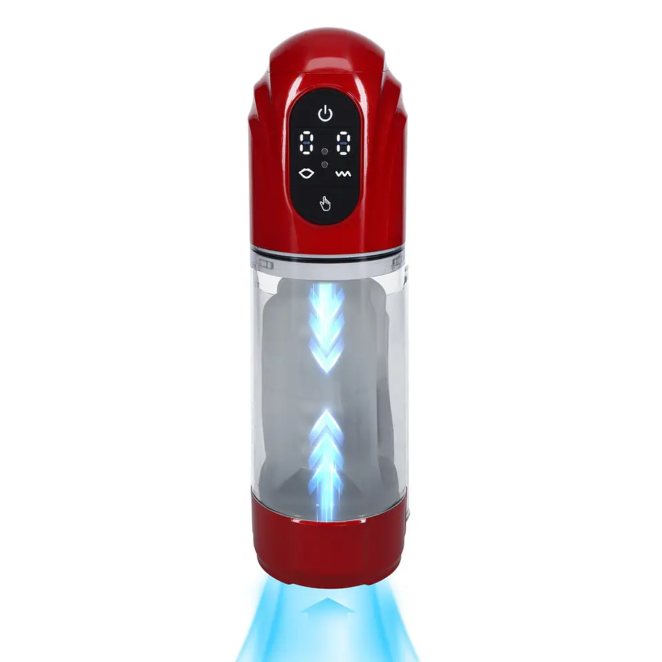 Bomba Masturbadora Automática Technothrust Metallic Red Pumped 3