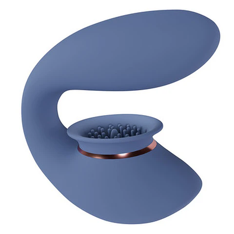 Twitch 3 Vibrador Recarregável e Sucção Azul/Cinza Innovation