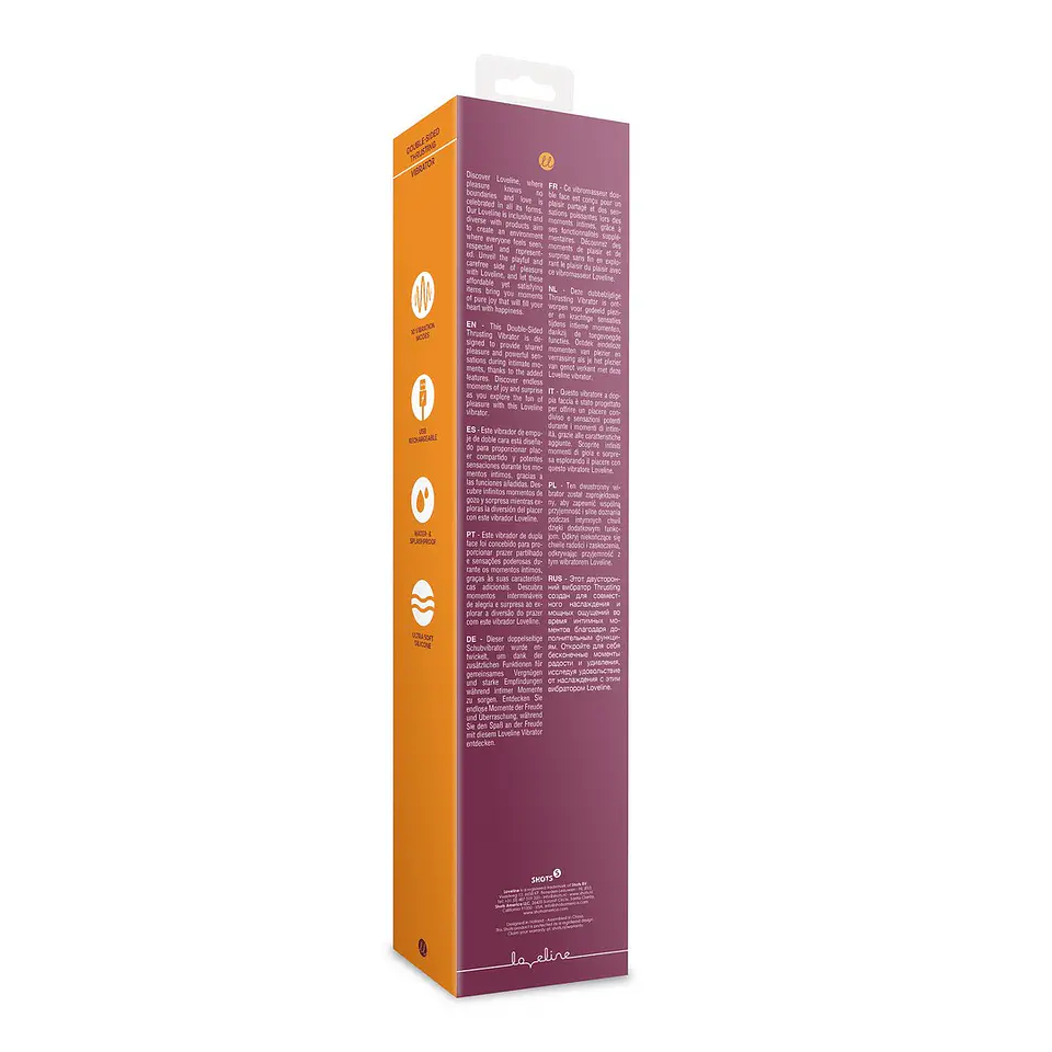 Vibrador Double-Sided Thrusting Merlot Grape Loveline 3