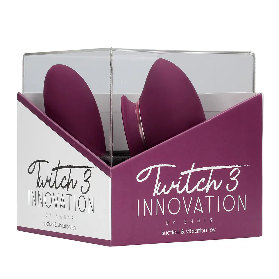 Twitch 3 Vibrador Recarregável e Sucção Bordô Innovation 2