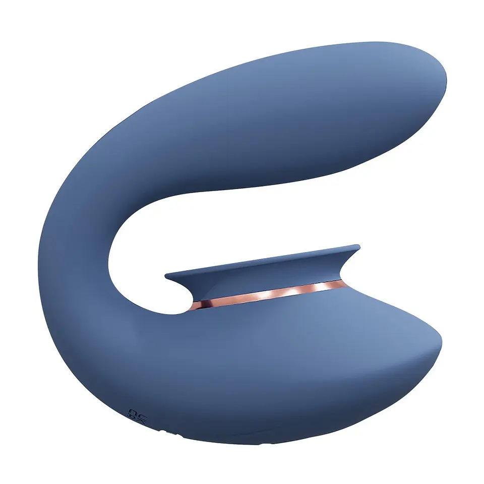 Twitch 3 Vibrador Recarregável e Sucção Azul/Cinza Innovation 4
