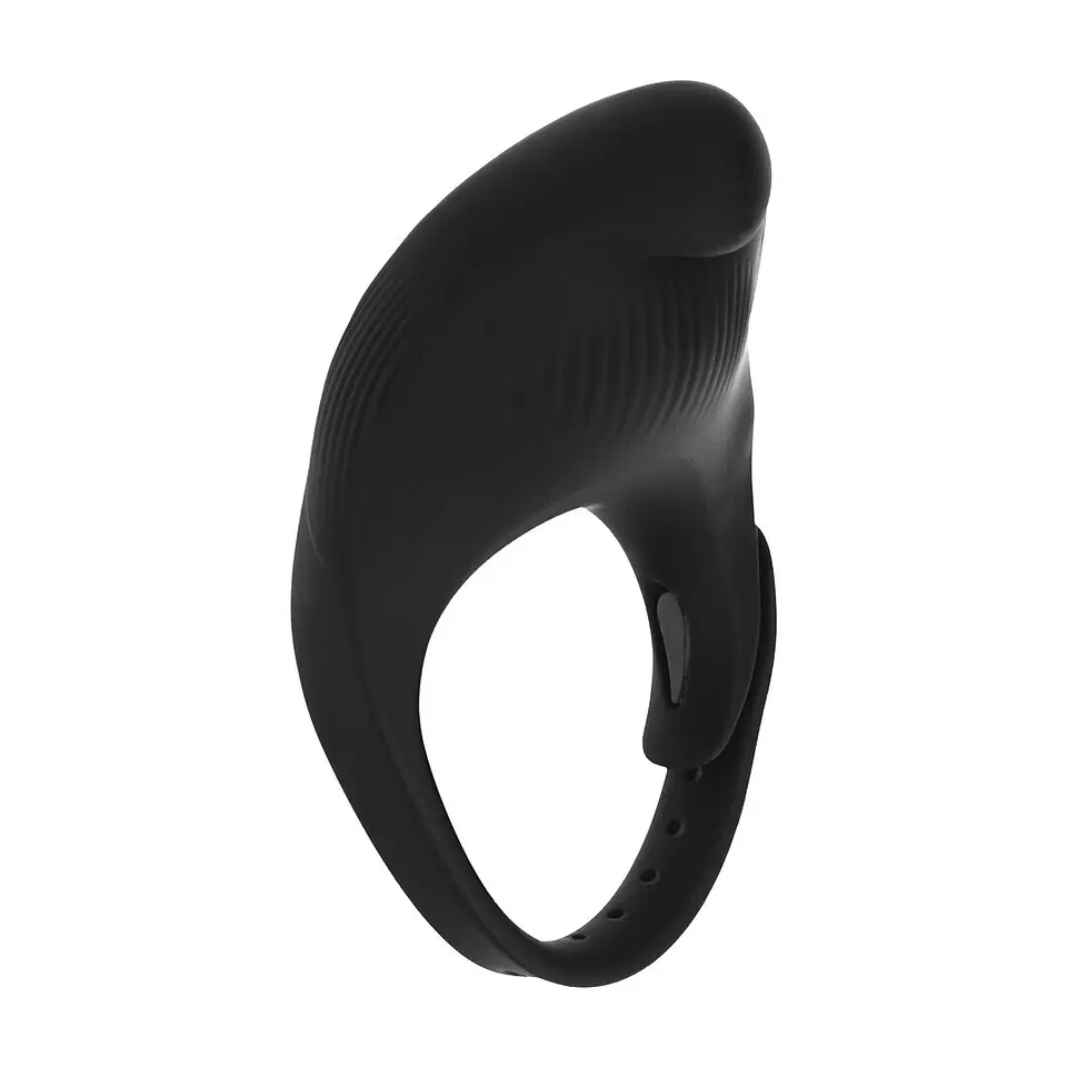 Anel Vibratório e Ajustável para o Pénis em Silicone Preto Levelz 4