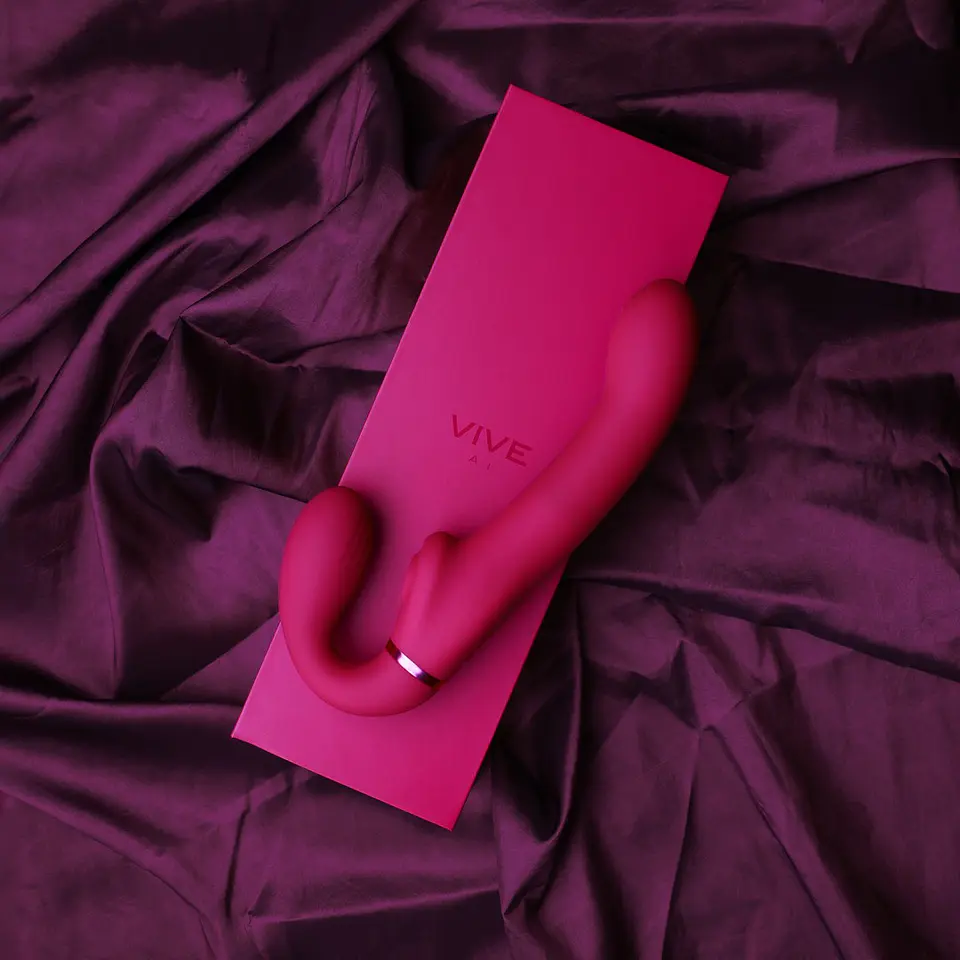 Strap-On sem Arnês Ai Dual Vibrating Air Wave Tickler Vive 6