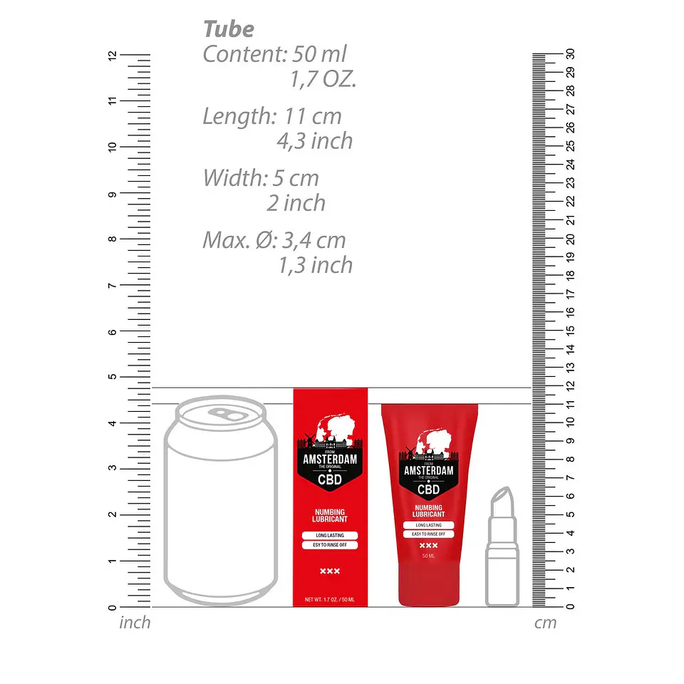 Lubrificante Anestesiante à Base de Água Original CBD From Amsterdam 2 Fl Oz 50 ML Pharmquests 6