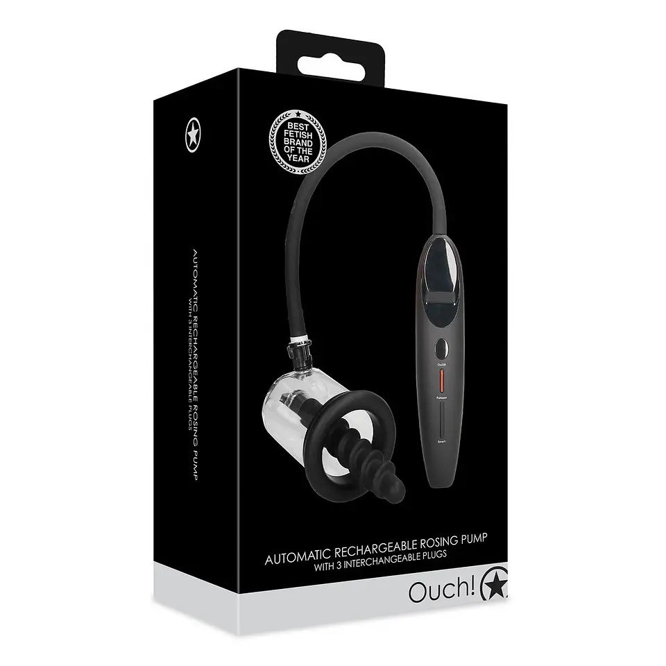 Bomba Anal Automatic Rechargeable Rosing Pump Preta Ouch! 2