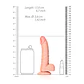 Dildo Realista com Testículos Curved 6 /15.5 CM Flesh Realrock - Thumbnail 6