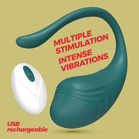 Ovo Vibratório Recarregável com Comando Tamago Crushious Esmeralda