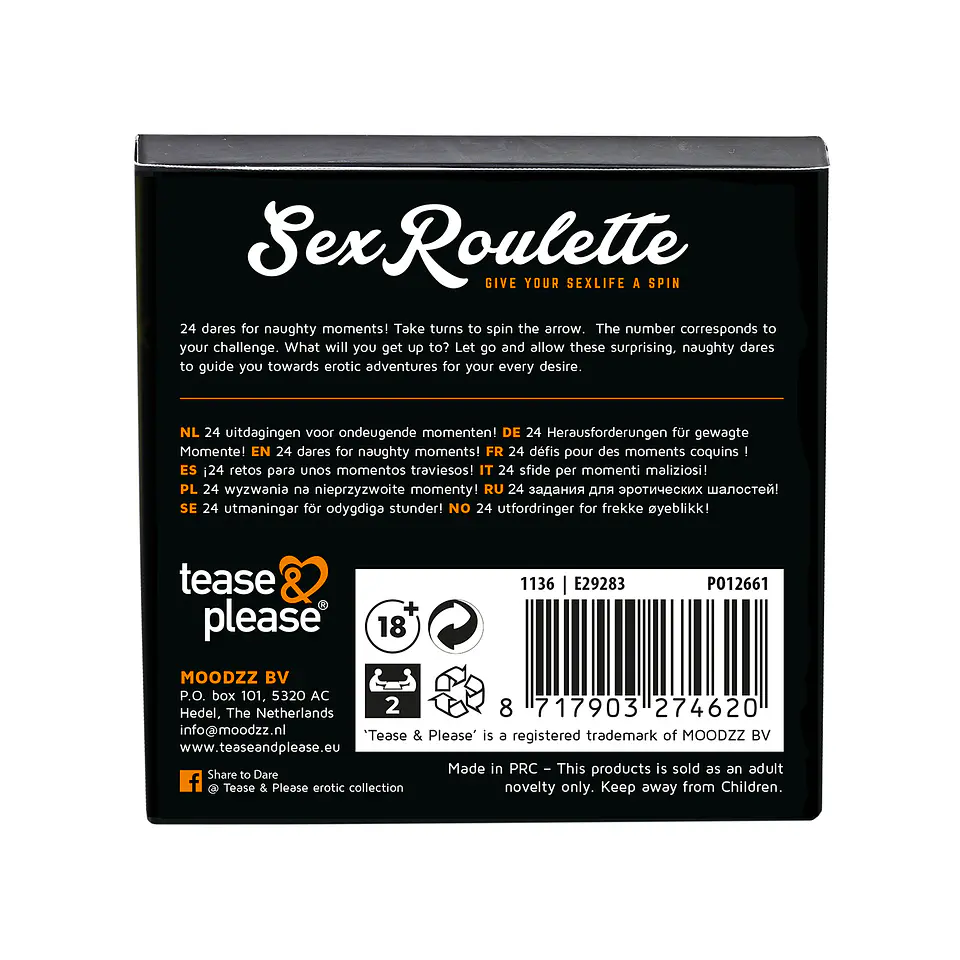 Jogo Sex Roulette Naughty Play Nl-De-En-Fr-Es-It-Pl-Ru-Se-No Tease & Please 4