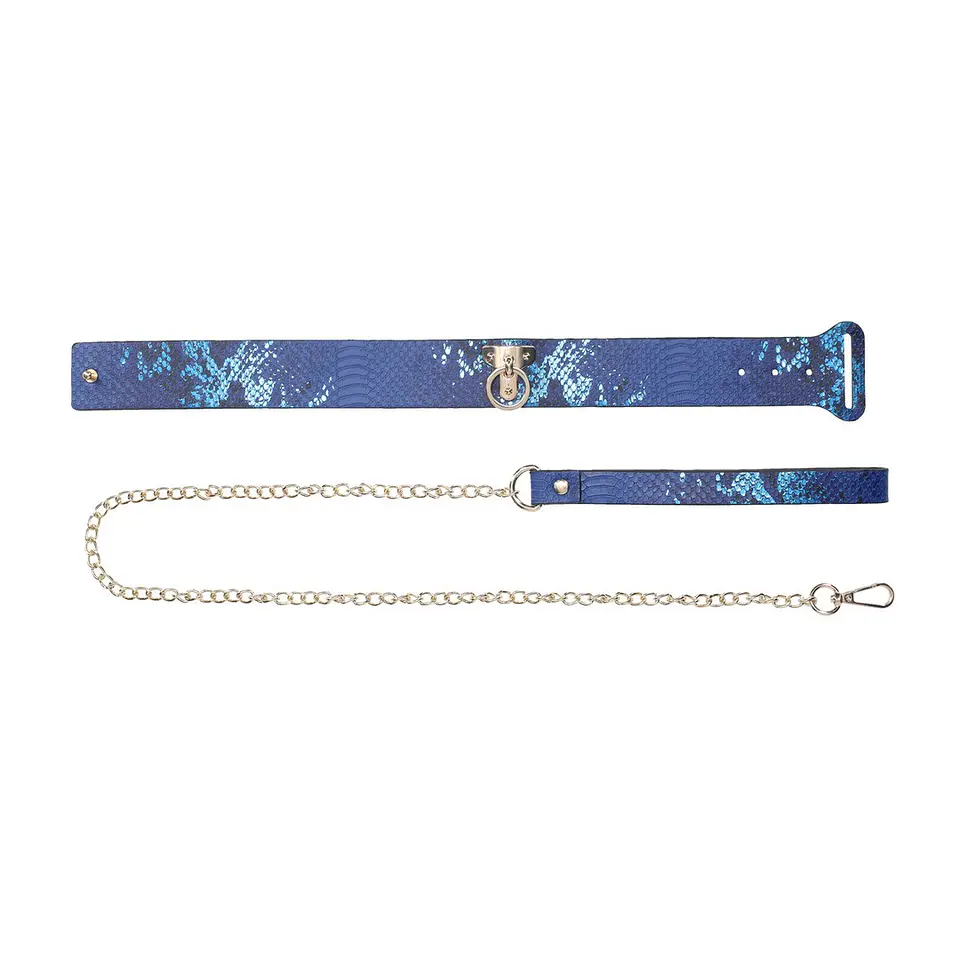 Coleira com Trela Florence Collection Azul Ouch! 4