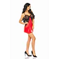 Camisa de Noite e Tanga Marinela Vermelho Beauty Night Fashion - Thumbnail 4
