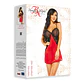 Camisa de Noite e Tanga Marinela Vermelho Beauty Night Fashion - Thumbnail 6
