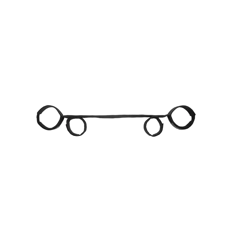Barra Afastadora com Algemas Ouch! Spreader Bar with Cuffs Preta (modelo 2) 2
