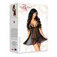 Camisa de Noite e Tanga Yvonne Preta Beauty Night Fashion - Thumbnail 6
