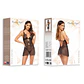 Camisa de Noite e Tanga Davina Preta Beauty Night Fashion - Thumbnail 5