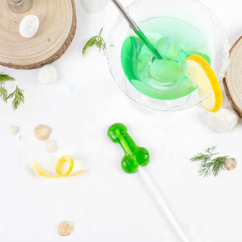 Chupa Chupa Forma de Pénis com Sabor a Caipirinha Secret Play 2
