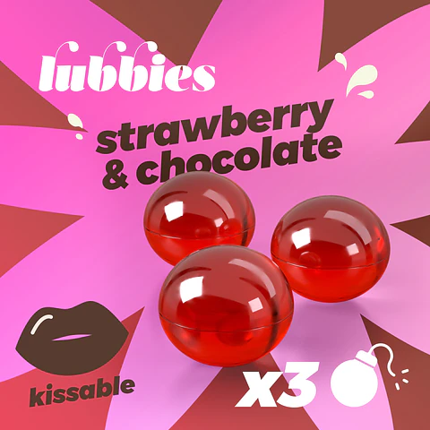 Lubbies Bolinhas de Óleo Beijáveis Morango & Chocolate Crushious