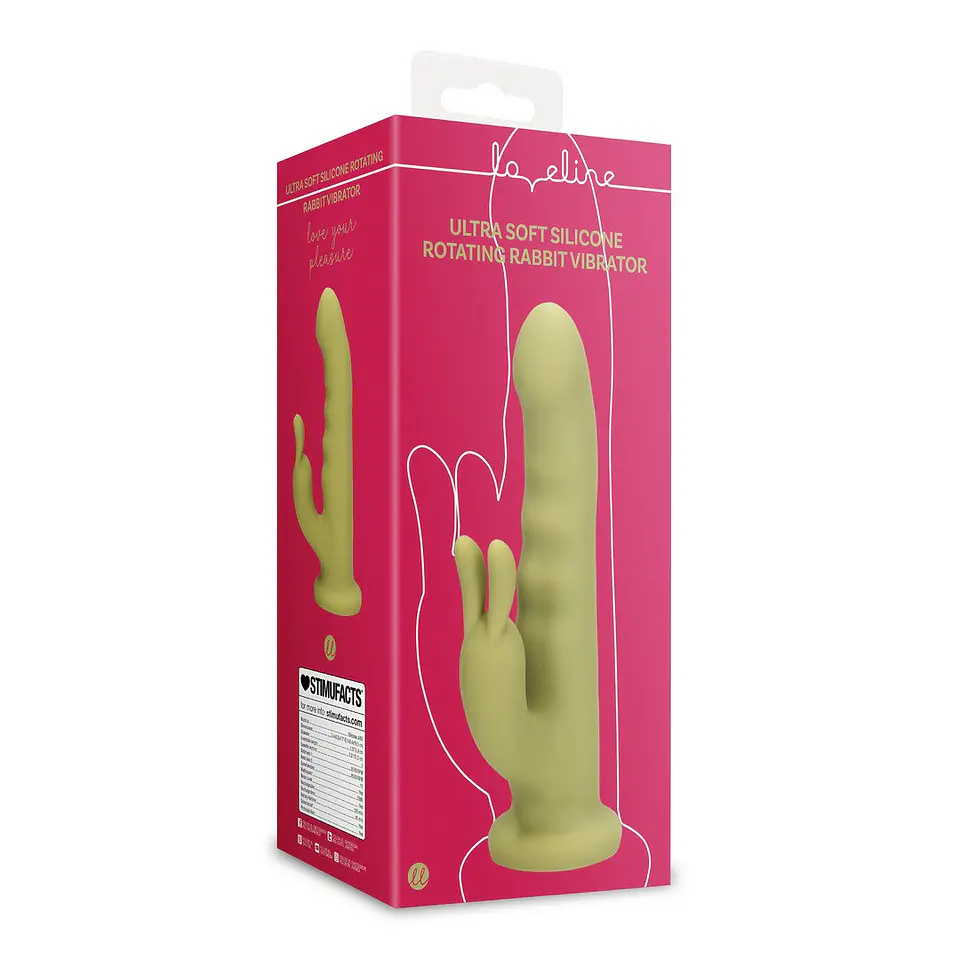 Vibrador Rabbit Ultra Soft Silicone Rotating Spring Sage Loveline 2