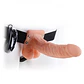 Strap-On Oco com Vibração e Testículos 7' Fetish Fantasy Series Branco - Thumbnail 1