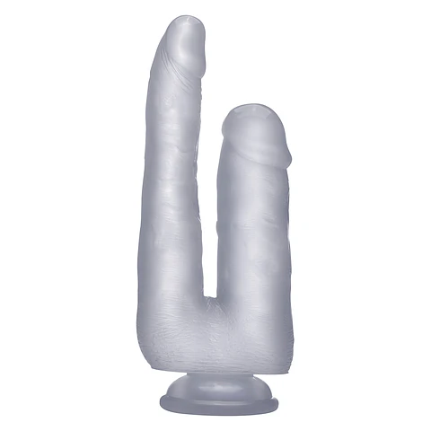Dildo Duplo Realístico Realrock 9” Transparente