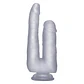 Dildo Duplo Realístico Realrock 9” Transparente - Thumbnail 1