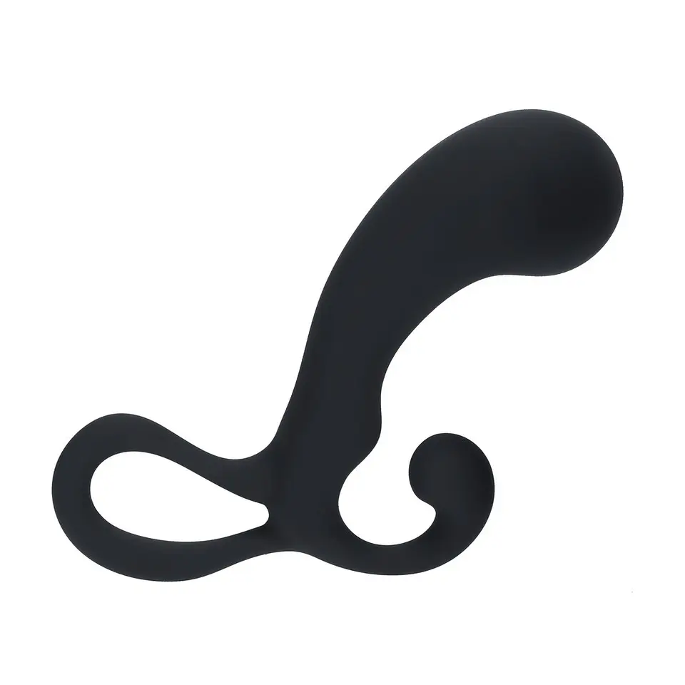 Estimulador de Próstata em Silicone com Bolbo e Alça M Preto Levelz 1
