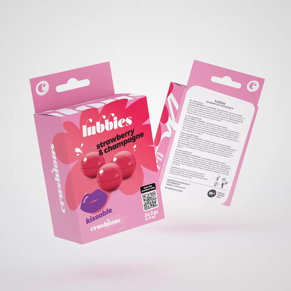 Lubbies Bolinhas de Óleo Beijáveis Morango & Champanhe Crushious 4