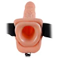 Strap-On Oco com Vibração e Testículos 7' Fetish Fantasy Series Branco - Thumbnail 4