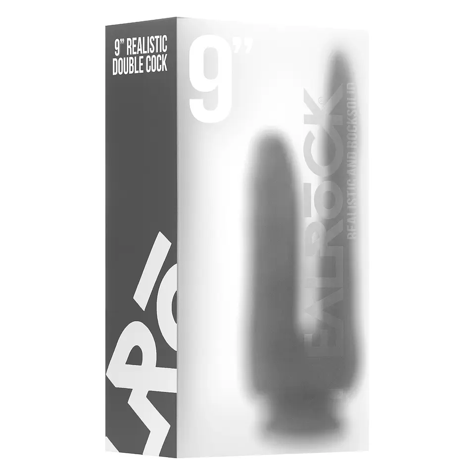 Dildo Duplo Realístico Realrock 9” Transparente 3